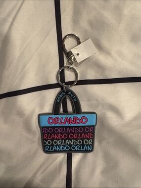 Robin Ruth Orlando Tote Keychain - Blue, Pink & Black